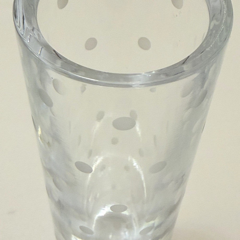 Kate Spade Vase Crystal Cylinder 7.5" Minimalist Larabee DOT Lenox NYC NY Retro